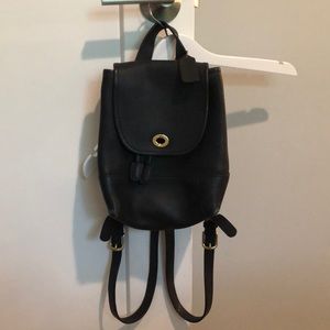 Black Coach backpack purse